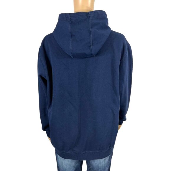 Under Armour Womens Hoodie Hooded Sweatshirt Pullover Navy Blue Logo Large - Picture 5 of 9